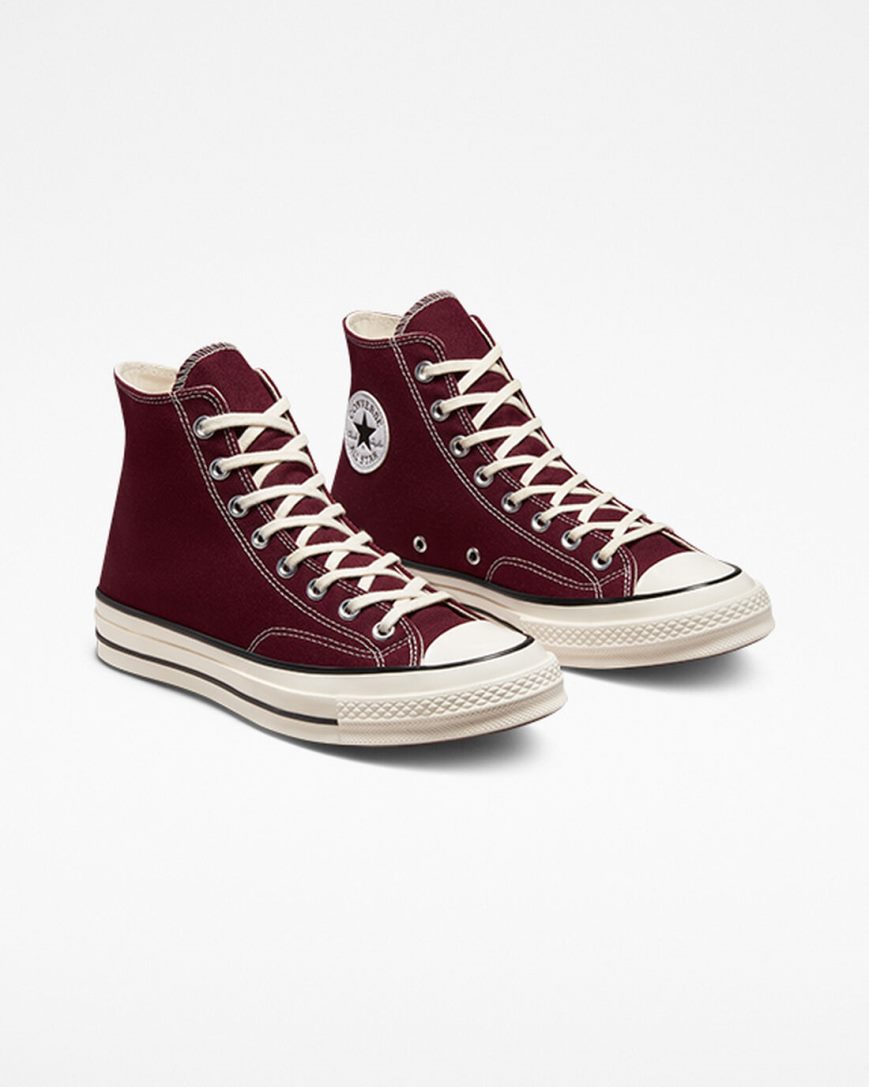 Dámské Boty Vysoké Converse Chuck 70 Platene Tmavě Červené Černé | CZ LFNO07